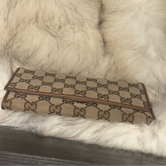 💰⬇️ GUCCI 
Pre-Loved Beige GG Canvas Flap Continental Wallet 💕 - Picture 13 of 16